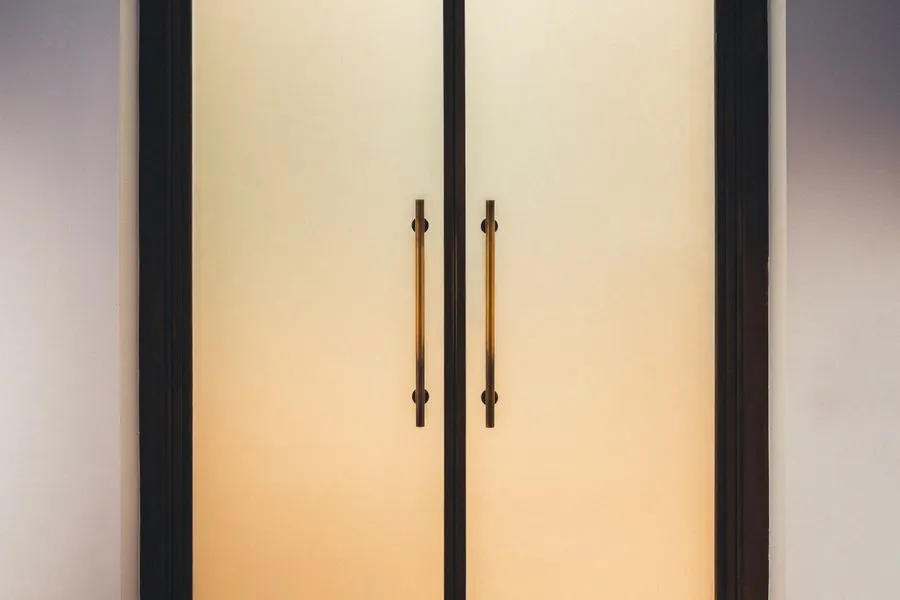 Portes en verre dépoli